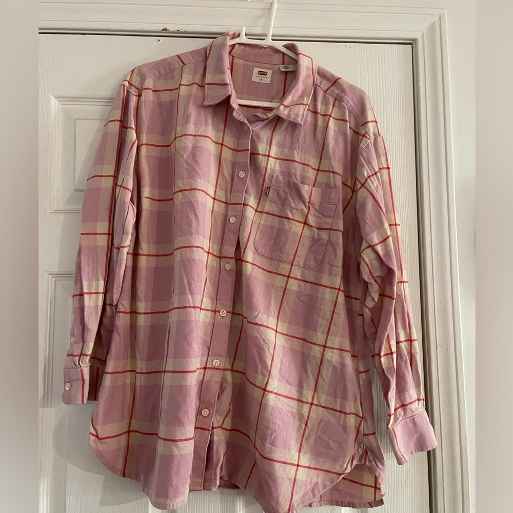 Levi's Button Down Plaid Shirt Size 1X